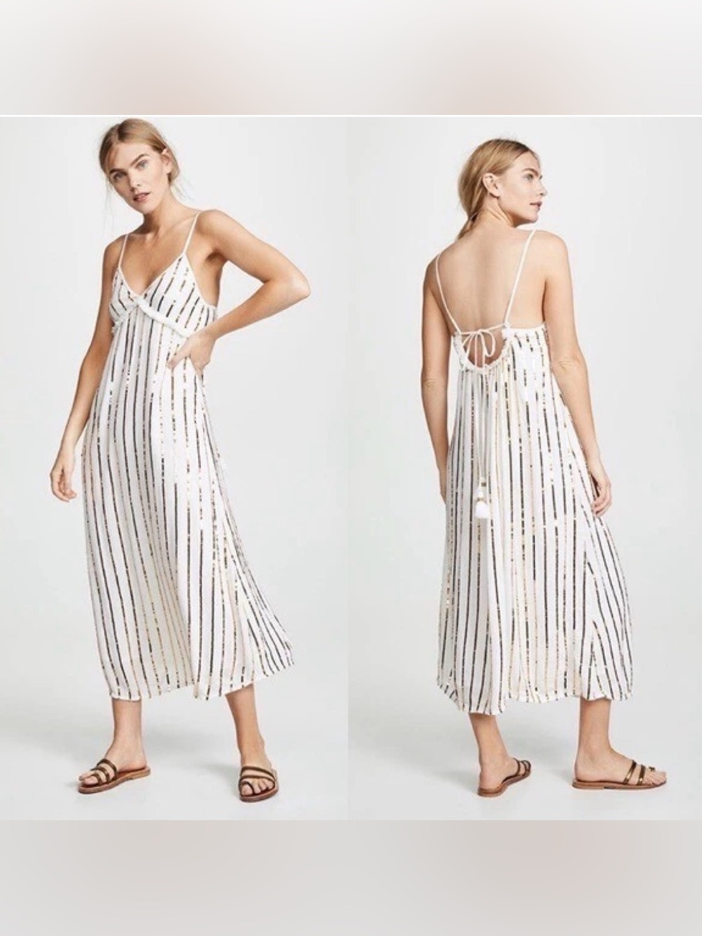 Sundress Madeline Gold Sequin Dress - size XS/S